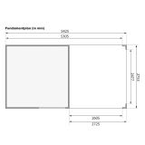 LESENA VRTNA HIŠKA KARIBU QUBIC 2 Z NADST.SIV 19MM 276X214X276X + 260X247 CM