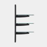 RAČUNALNIŠKI DODATEK VONHAUS LEBDEČA POLICA STEKLENA TROJNA, ČRNA