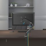 RAČUNALNIŠKI DODATEK VONHAUS NAMIZNI NOSILEC DO 27" ZA MONITOR, PLINSKA VZMET