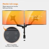 RAČUNALNIŠKI DODATEK VONHAUS NOSILEC ZA MONITOR DVOJNI DO 32" PLINSKI DROG