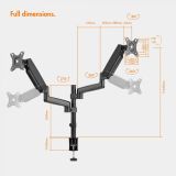 RAČUNALNIŠKI DODATEK VONHAUS NOSILEC ZA MONITOR DVOJNI DO 32" PLINSKI DROG