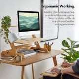 RAČUNALNIŠKI DODATEK VONHAUS SIT&STAND PODSTAVEK ZA PRENOSNIK/MONITOR, BAMBUS