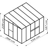 RASTLINJAK, STEKLO/POLIK. VITAVIA ATHENA 8600 ESG/VP ČRNA 3.4X2.7M