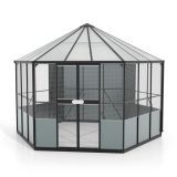 POLIKARBONATNI RASTLINJAK VITAVIA CIRKUS 9000 6MM ALUMINIJ 284X336X383