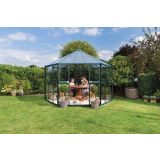 RASTLINJAK, STEKLO/POLIK. VITAVIA PAVILJON HERA 9000 ESG/VP 3/6MM SMARAGDNA 3.8X3.8M