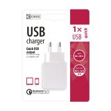 RAZDELILNIK/ADAPTER EMOS USB POLNILEC HIŠNI QUICK QC3.0 1 IZHOD