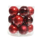 RDEČE STEKLENE BUNKE, 15 KOSOV, PREMER 60 MM