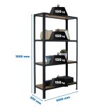REGAL SIMONRACK 160X100X30 CM 4P/150KG ANTRACIT SIMONHOME CLICK