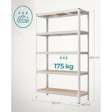 REGAL SONGMICS 200X120X60 CM 5P/175KG GLR060E01 RJAVO-SREBRNO