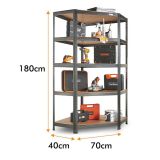 REGAL VONHAUS 180X100X90 CM 5P/175KG KOTNI HAMMERITE