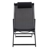 LEŽALNIK IZ TEKSTILENA NATERIAL PLAŽNI SIV ALU, TEKST 113.5X58