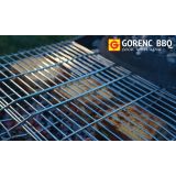 REŠETKA ALI PLOŠČA GORENC BBQ ŽIČNI ŽAR DVOJNI 29X47 CM, Z NOGAMI
