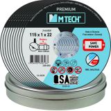 REZALNA PLOŠČA ZA JEKLO MTECH 115X1X22 10-DELNI SET ZA JEKLO/INOX