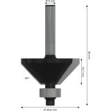 REZKAR ZA LES BOSCH 45°. 6 MM