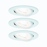 VGRADNI LED REFLEKTOR RL NOVA 3X6.5W GU10 3SDIM OKROG. BELA MAT/ALU GIB