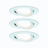 VGRADNI LED REFLEKTOR RL NOVA COIN 3X6.5W 3SDIM OKROGLA, BELA MAT/ALU GIB