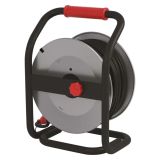 ROLETA - GUMI VODNIK EMOS 40M 230V 4 VTIČNICE, ČRNA