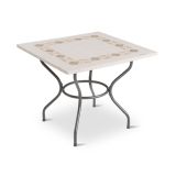 KOVINSKA MIZA DAJAR ROMA 90X90 CM, ANTRACIT