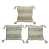 OKRASNI VZGLAVNIK DECORIS S COFKI, 60X40 CM MODRA/PEŠČENA/SIVA, SORT