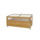 LESENI ELEMENTI PATKAR S POKROVOM IN NA KOLESCIH 118X52X51/59 CM