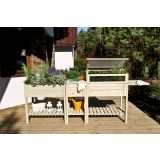 LESENA VISOKA GREDA PATKAR S POKROVOM IN POLICO SAND 118X39X107 CM