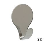 KOVINSKA OBEŠALNA KLJUKA WALTECO SAMOLEPILNA NERJAVNA ZAV=2KOS KROG