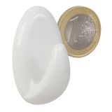 PVC OBEŠALNA KLJUKA WALTECO SAMOLEPILNA PVC BELA