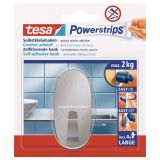 SAMOLEPILNI IZDELEK TESA POWERSTRIPS KLJUKICA OVALNA 2/1 KOVINSKA