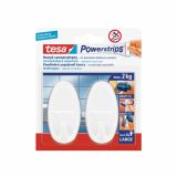SAMOLEPILNI IZDELEK TESA POWERSTRIPS KLJUKICA OVALNA 2/1 BELA