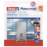 SAMOLEPILNI IZDELEK TESA POWERSTRIPS KLJUKICA PRAVOKOTNA 2/1 KOVINSKA