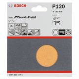 10-DELNI SET SAMOPRITRDILNIH BRUSNIH DISKOV BOSCH 115 MM BREZ LUKENJ K120 RUMENI ZA LES