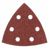 25-DELNI SET SAMOPRITRDILNIH BRUSNIH LISTOV BOSCH 93MM G40 6 LUKENJ RDEČA BARVA ZA LES