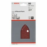 5-DELNI SET SAMOPRITRDILNIH BRUSNIH LISTOV BOSCH 95X135 MM K80 4 LUKNJE RDEČA BARVA ZA LES