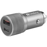 SANDBERG AVTOMOBILSKI POLNILNIK 48W 1X USB-C, 1X USB-A