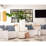 PE NOTRANJI LONEC SANTORINI VISOK BEL 65CM