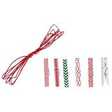 DROBNI ART.ZA USTVARJANJE RAYHER ŠČIPALKE LESENE 4.5 CM 12 KOS RDEČE, BELE, ZELENE