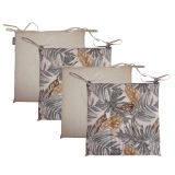 SEDEŽNA BLAZINA OLIBO 40X40 CM 4/1 SIVI IN RJAVI LISTI