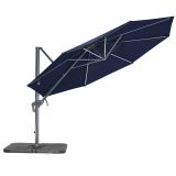 SENČNIK MQ FI 300 CM MINI Z NAKLONOM MODER LED LUČKE