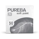 SERVIETE PUREBA 38X38 BELE 2-SL.PUREBA 50 KOS/PAK SOFT POINT