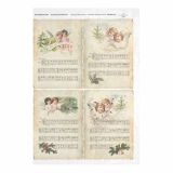 SERVIETNA, DECOUPAGE TEH. RAYHER DECOUPAGE PAPIR RIŽEV A4 ANGELI & NOTE