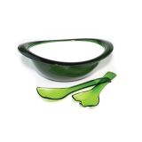 SERVIRNA SKLEDA HEREVIN VENEZIA OVALNA ZELENA S PRIBOROM