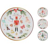 SERVIRNI PLADENJ EH 33 CM BOŽIČNI DEKOR RAZLIČNI VZORCI