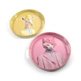 SERVIRNI PLADENJ MHOME 33X4 CM OKROGEL S POTISKOM ŽIVALI