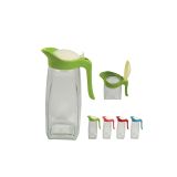 SERVIRNI VRČ STEKLEN 1.5 LIT RAZLIČNI BARVNI POKROVI