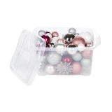 PVC BUNKA GLOSSTYLE SET 68 Z ROČKO ROZA- BELA SREBRNA BARVA, PVC ŠKATLI