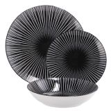 SET KROŽNIKOV 18 DELNI Z ČRNIM VZORCEM