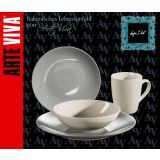 SET KROŽNIKOV ARTE VIVA 16 DELNI NATURLOOK KREM/SIVA