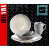 SET KROŽNIKOV ARTE VIVA 16 DELNI NATURLOOK KREM/SIVA