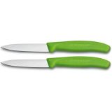 SET NOŽEV VICTORINOX ZA ZELENJAVO 2X ŠPIČASTO REZILO 8CM ZELEN