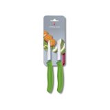 SET NOŽEV VICTORINOX ZA ZELENJAVO 2X ŠPIČASTO REZILO 8CM ZELEN